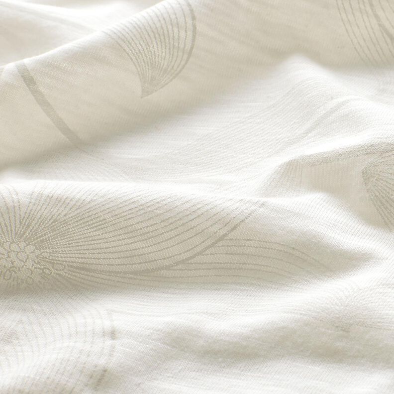 Bavlněný žerzej Tulipány – vlněná bílá,  image number 2