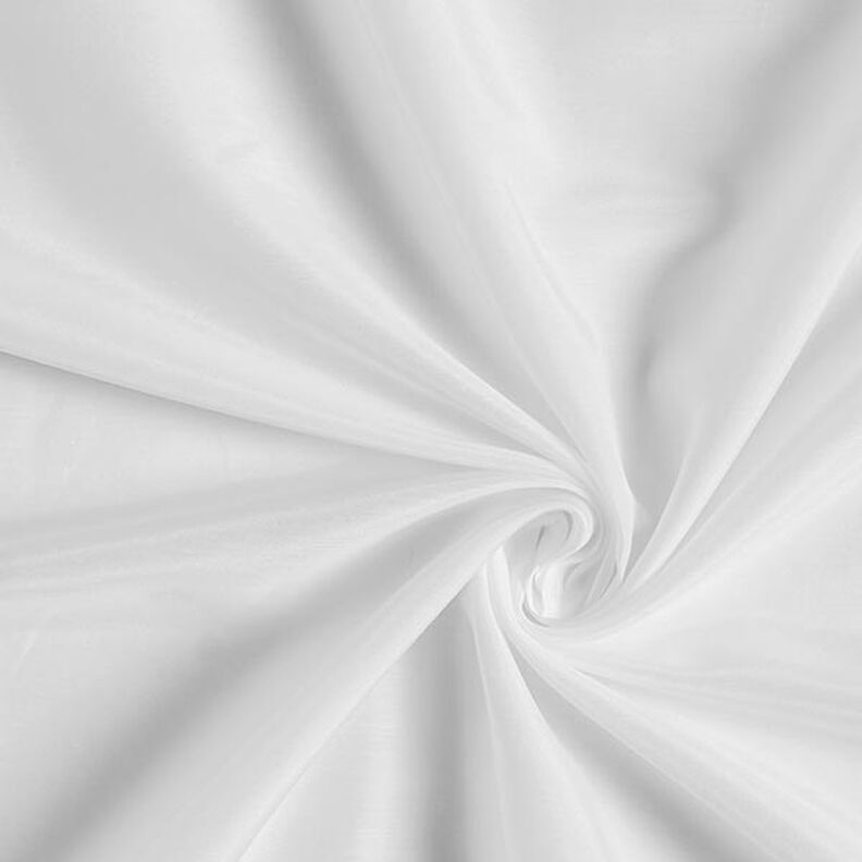 Velmi lehký voál z bavlněné a hedvábné tkaniny – bílá,  image number 1