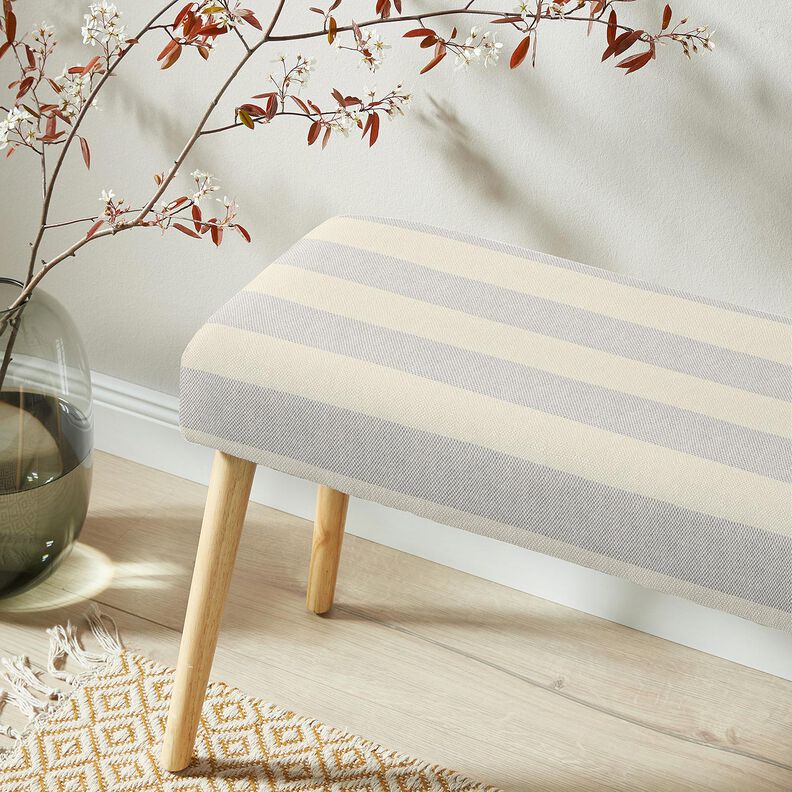 Dekoračn&iacute; l&aacute;tka Panama &Scaron;irok&eacute; pruhy &ndash; stř&iacute;brně &scaron;ed&aacute;/světle b&eacute;žov&aacute;,  image number 5