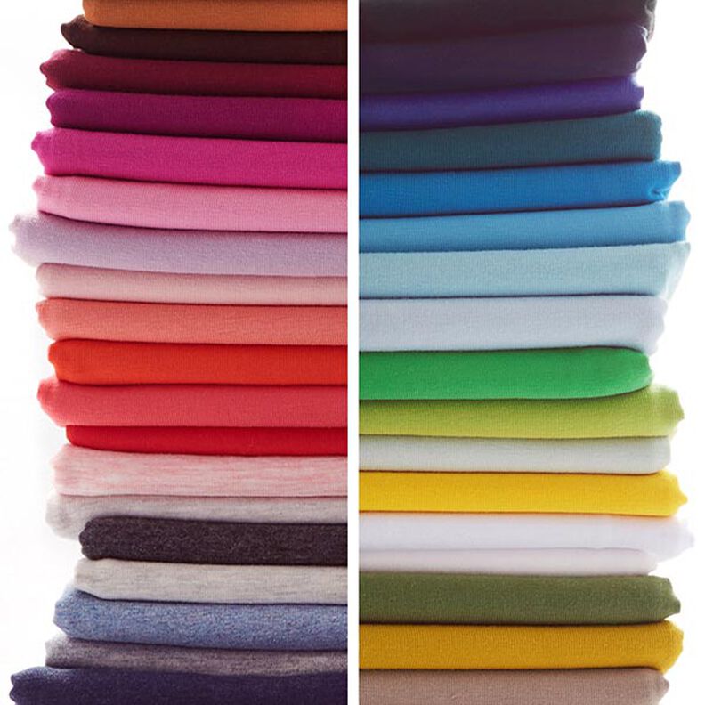 Bavlněný žerzej Medium jednobarevný – terracotta,  image number 7