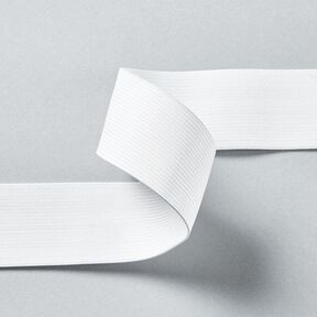 Hladká gumová stužka [3 m | 40 mm] – bílá, 