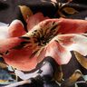 Viskózový žerzej květinová malba – černá,  thumbnail number 2