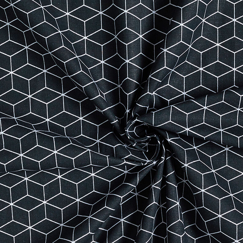Kreton  Grafický vzor – černá,  image number 3