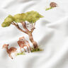 Bavlněný žerzej Lesní zvířátka digitální potisk – vlněná bílá,  thumbnail number 2