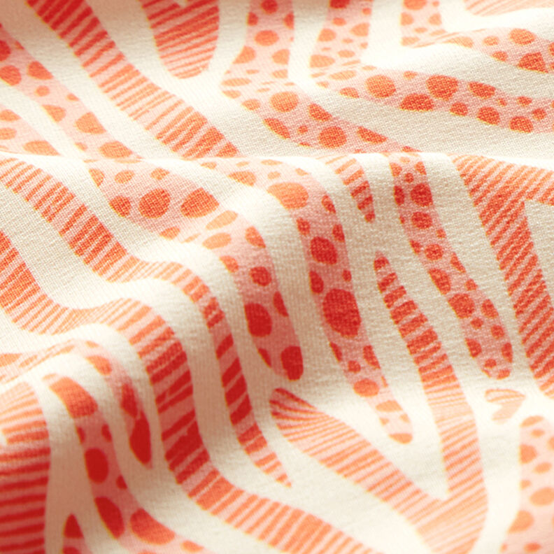 GOTS Francouzské froté letní teplákovina Zebra | Tula – světle béžová/oranžová, image number 2