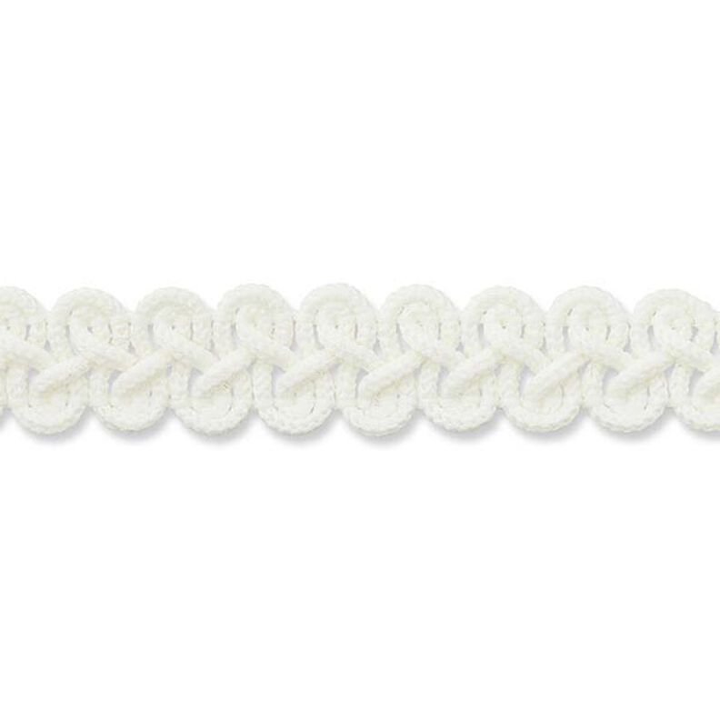 Ozdobný prýmek [ 12 mm ] – vlněná bílá,  image number 1