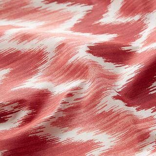 Povrstvená bavlna Ikatový vzor – červená/bílá | Zbytek 90cm, 