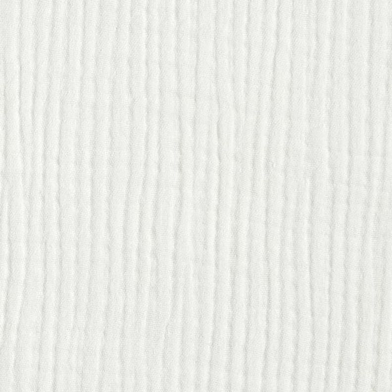 GOTS Třívrstvý bavlněný mušelín – vlněná bílá,  image number 4