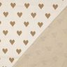 Žakárový žerzej Třpytivé srdce | Poppy Fabrics – přírodni/zlatá metalická,  thumbnail number 4