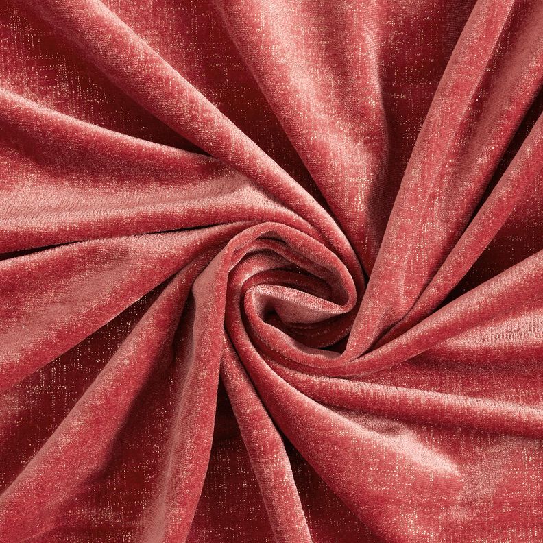 Strečový samet třpytivé kostky – světlý odstín bobulového ovoce/zlatá metalická,  image number 3