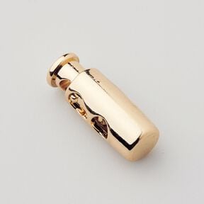 Brzdička na šňůrku kovový [průchod: 3 mm] – zlatá metalická, 
