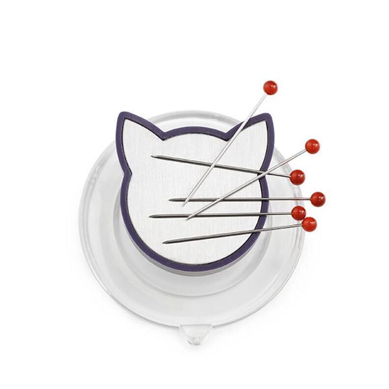 Magnetický jehelníček kočka [ Rozměry:  45  x 45  x 25 mm  ] | Prym – bílá,  image number 2