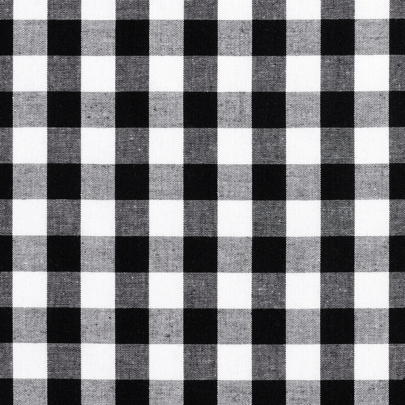 Bavlněná látka Vichy károvaná 1,7 cm – černá/bílá,  image number 1