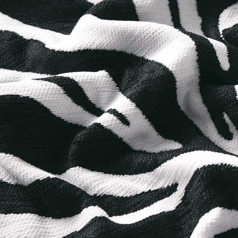 Čalounická látka Žakár Zebra – bílá/černá, image number 6