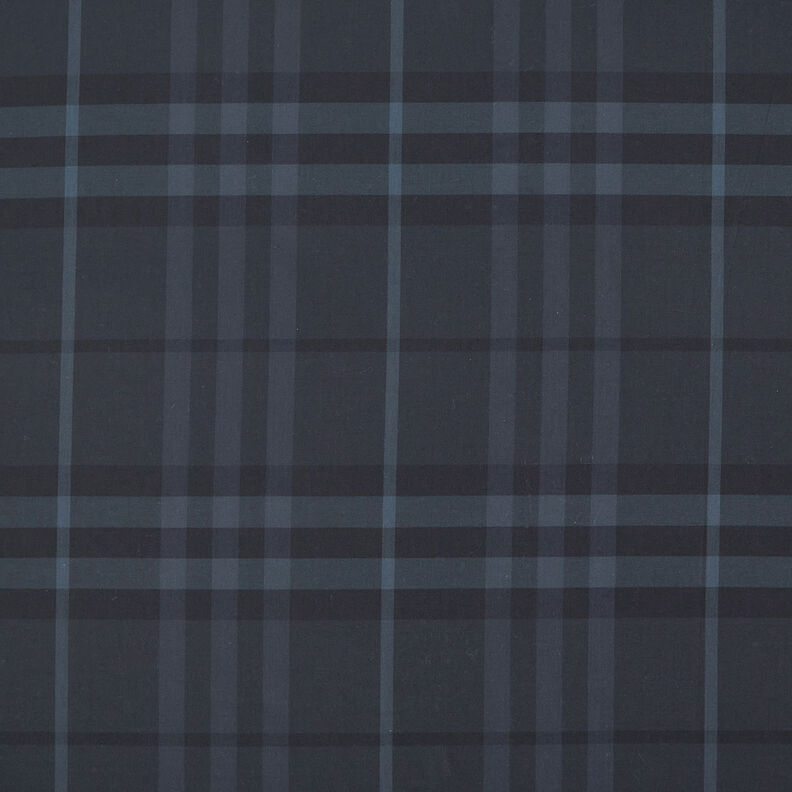 Látka na košile tartanová kostka – noční modrá/černá,  image number 1