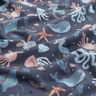Bavlněný žerzej roztomilá mořská stvoření digitální potisk | Poppy Fabrics – noční modrá,  thumbnail number 2