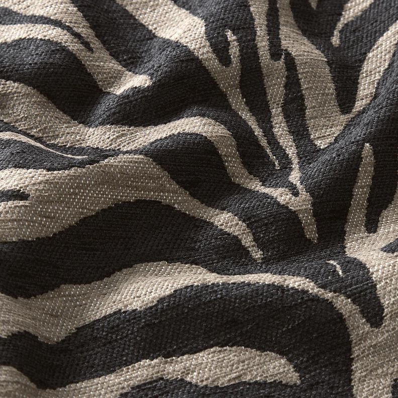 Čalounická látka Žakár Zebra – khaki/černá, image number 6