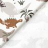 Francouzské froté letní teplákovina Džungle dinosaurů – vlněná bílá,  thumbnail number 4