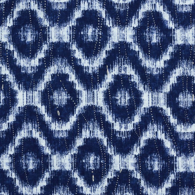 Bavlněn&yacute; popel&iacute;n Diamanty a třpytiv&eacute; kapky &ndash; indigov&aacute;/b&iacute;l&aacute;,  image number 1