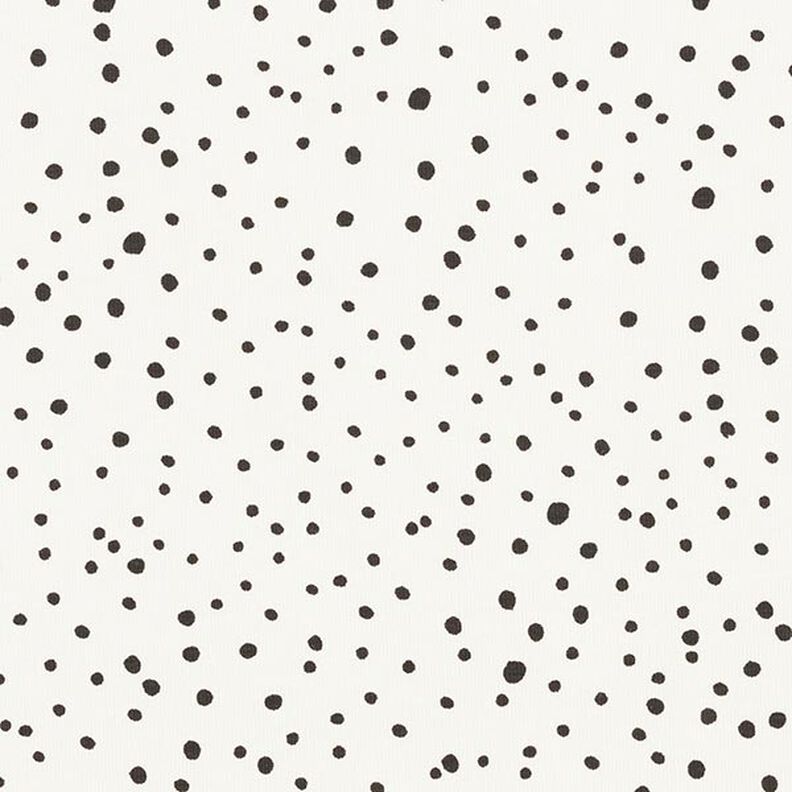 Bavlněný žerzej Nepravidelné puntíky – bílá,  image number 1