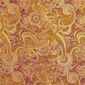 Oděvní žakár Metalický vzor paisley – světle fialova/zlatá,  thumbnail number 1