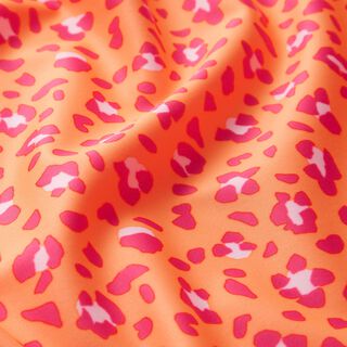 Látka na plavky s leopardím vzorem – broskvově oranžová/výrazná jasně růžová, 