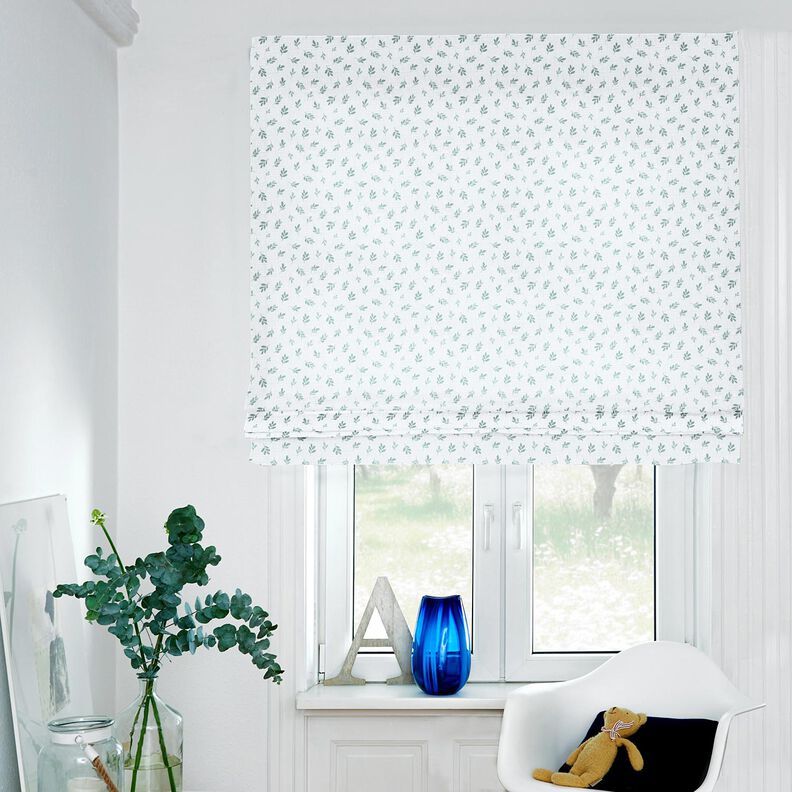 Mušelín / dvojitá mačkaná tkanina Větvičky | Poppy Fabrics – bílá/rákosove zelená,  image number 6