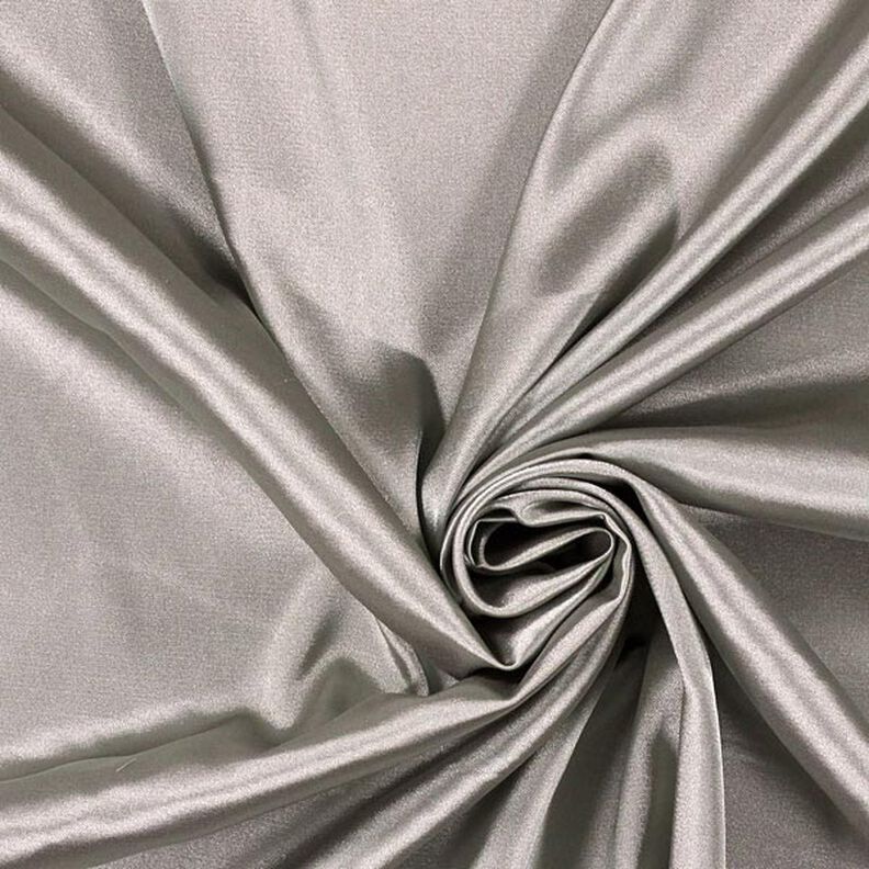 Stretch Satin – stříbrná kovový, image number 1