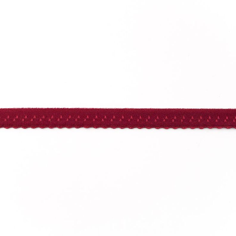 Elastická lemovací stuha Krajka [12 mm] – bordó,  image number 1