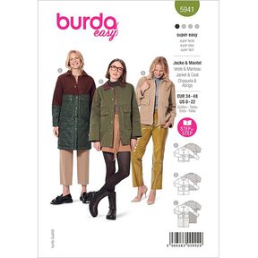 kabát a plášť | Burda 5941 | 34-48, 