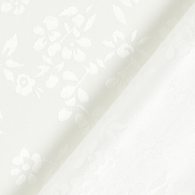 Saténová podšívka květiny – bílá,  image number 4