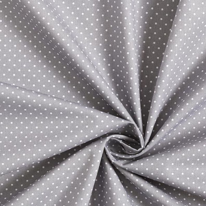 Bavlněný popelín Malé puntíky – šedá/bílá,  image number 5