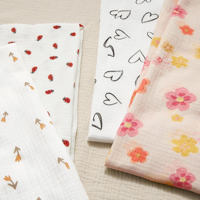 Mu&scaron;el&iacute;n / dvojit&aacute; mačkan&aacute; tkanina Směs lnu Uni  &ndash; př&iacute;rodni,  image number 4