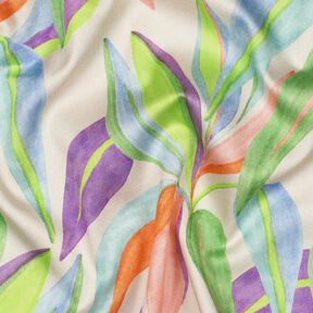 Bavlněný satén Digitální tiskové listy | Poppy Fabrics – kremová/světle zelená, 