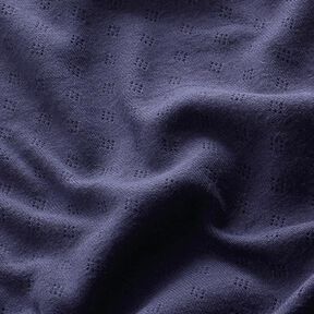 Žerzej z jemného úpletu s dírkovaným vzorem – namornicka modr, 