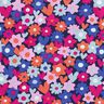 Bavlněný žerzej barevné květiny | Poppy Fabrics – noční modrá,  thumbnail number 1