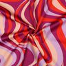 Bavlněný satén Retro vlny | Poppy Fabrics – purpurová/oranžová,  thumbnail number 3