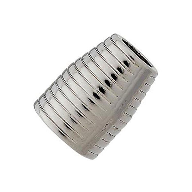 Koncovka na šňůrky [ Ø 5 mm ] – starostarostříbrná kovový,  image number 1