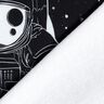 Francouzské froté Panel Spaceman | Glitzerpüppi – černá/bílá,  thumbnail number 4
