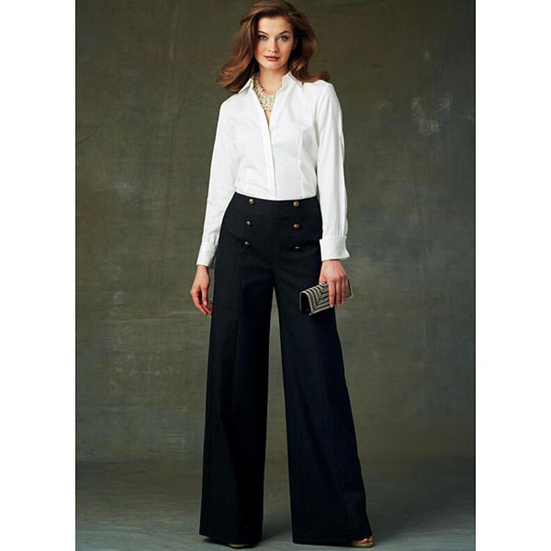 Kalhoty s vysokým pasem, Very Easy Vogue9282 | 32 - 48,  image number 2