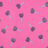 Bavlněný žerzej Lízátka ve tvaru třpytivých srdíček | Poppy Fabrics – pink,  thumbnail number 1