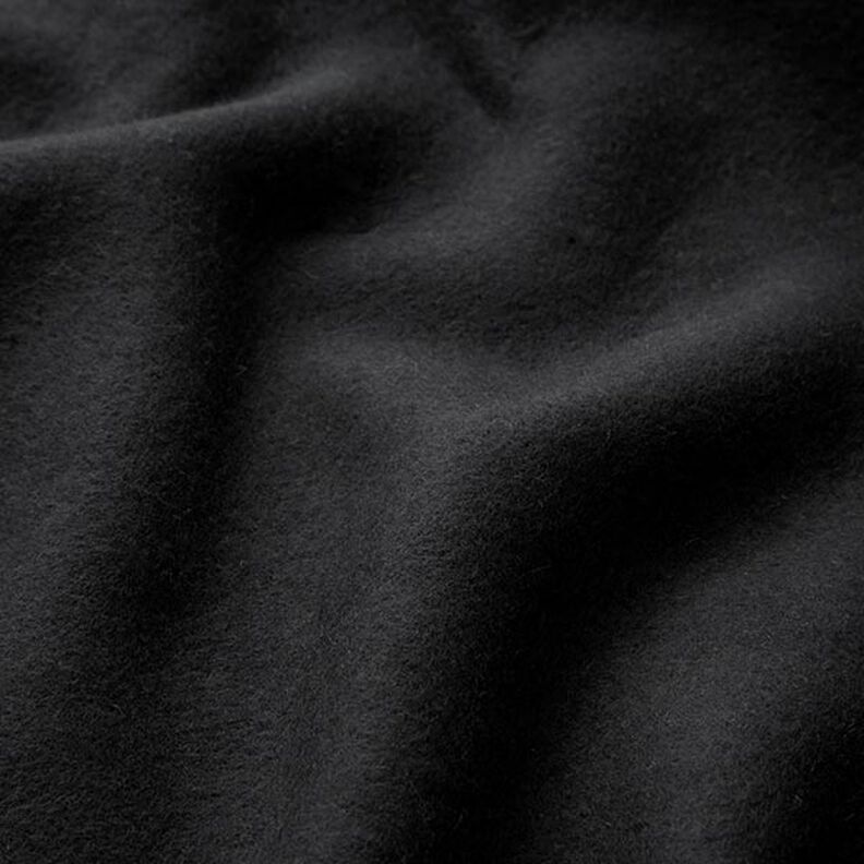 Bavlněný fleece Jednobarevné provedení – černá, image number 3