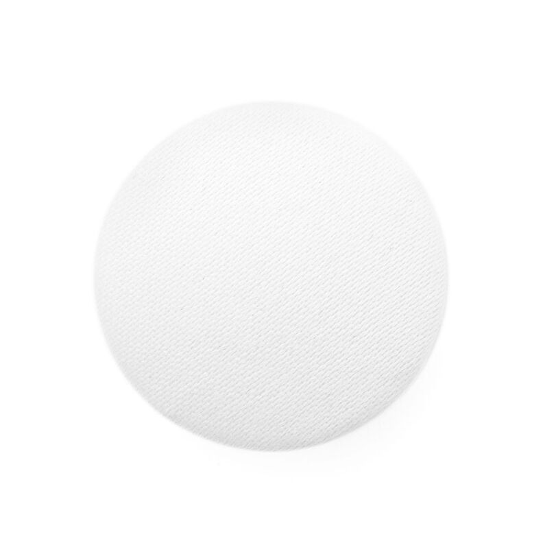 Potažený knoflík, Satén Duchesse – vlněná bílá,  image number 1