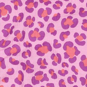 Mušelín / dvojitá mačkaná tkanina Barevný leopardí vzor | Poppy Fabrics – pastelově, 