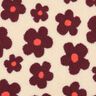 Plyš teddy Květiny | Poppy Fabrics – cashew (béžová)/bordó,  thumbnail number 1