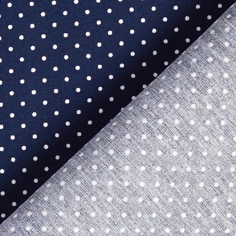 Povrstvená bavlna Malé puntíky – noční modrá,  image number 5