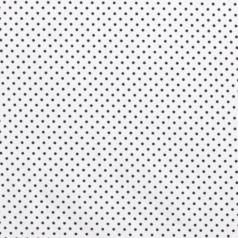 Bavlněný popelín Mini puntíky – bílá/černá,  image number 1