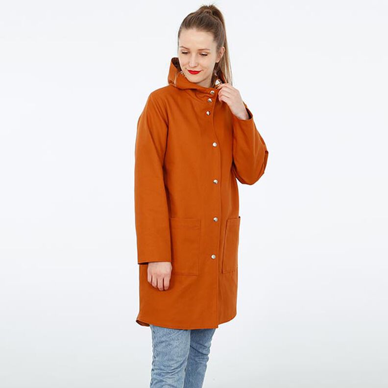 FRAU KARO – podšitá parka s kapucí a nakládanými kapsami, Studio Schnittreif | XS - XXL,  image number 2