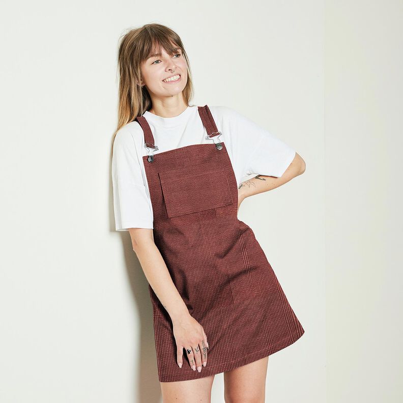 Široký manšestr Bubble Jednobarevné provedení – tmavě starorůžová,  image number 8