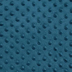 Hebký fleece vyražené puntíky – petrolejová, 